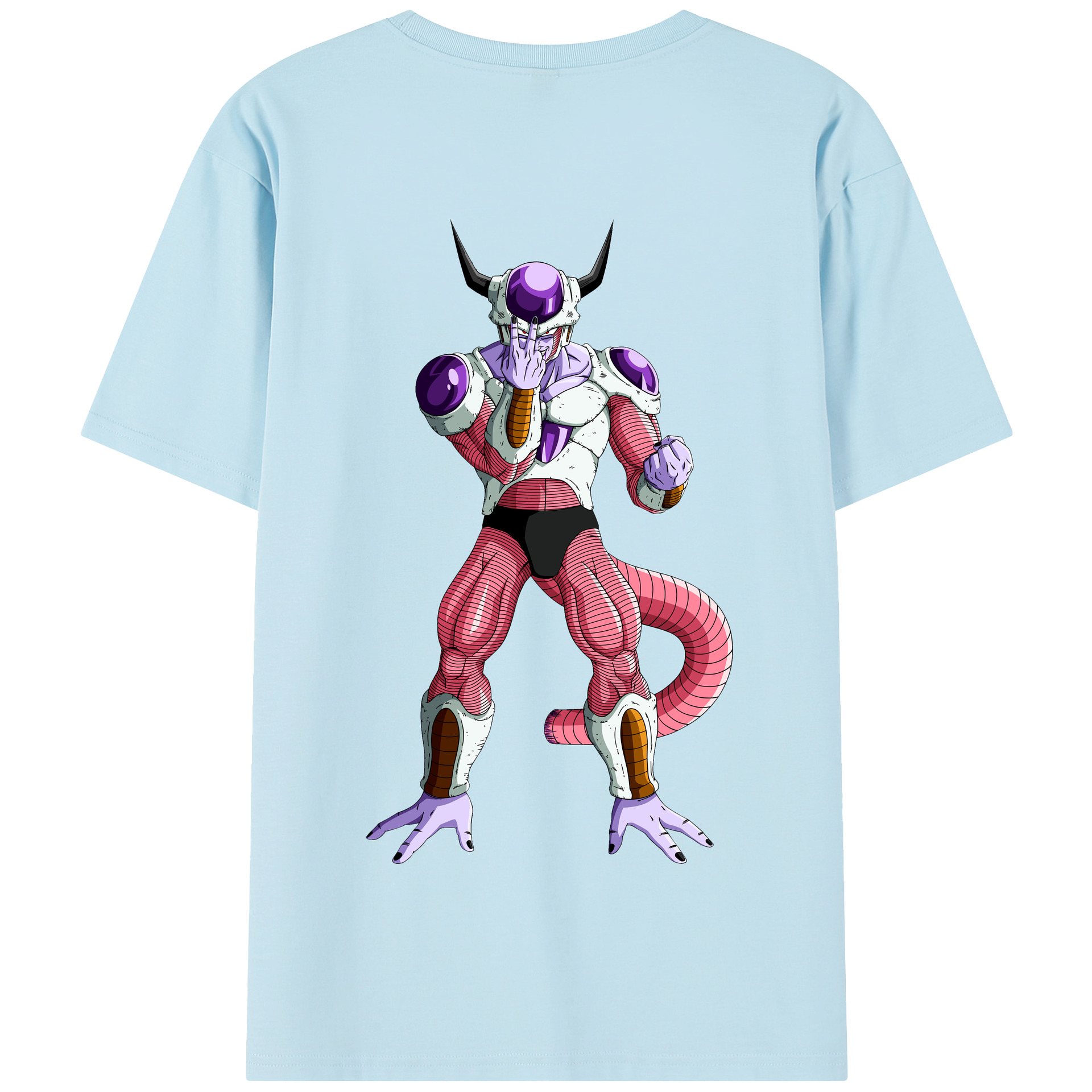 （画像用） ドラゴンボール フリーザ DRAGON BALL Frieza 綿100％半袖Tシャツ（背面プリント）